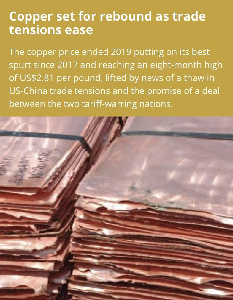 Copper set for rebound as trade tensions ease